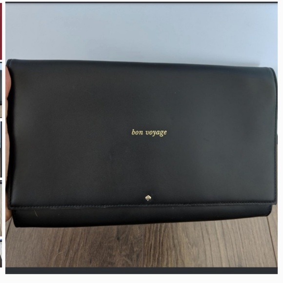 kate spade bon voyage travel passport wallet clutch nwot - Picture 1 of 6